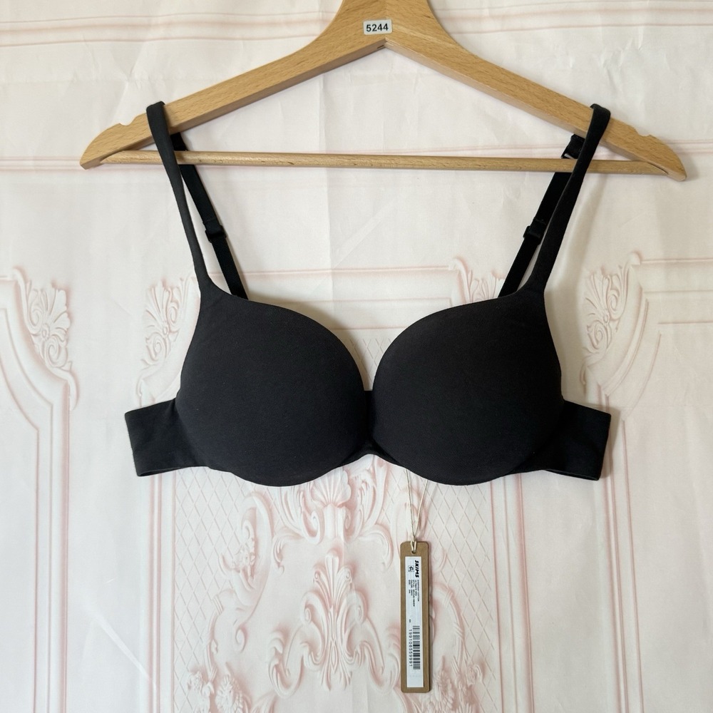 SKIMS Everyday COTTON Ultimate Bra Size 34A Onyx Black NWT $64